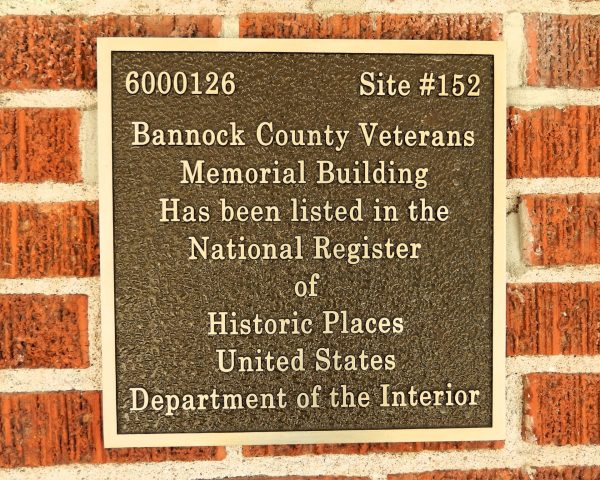 BANNOCK COUNTY SERVICERMEN’S MEMORIAL BUILDING PLAQUE B