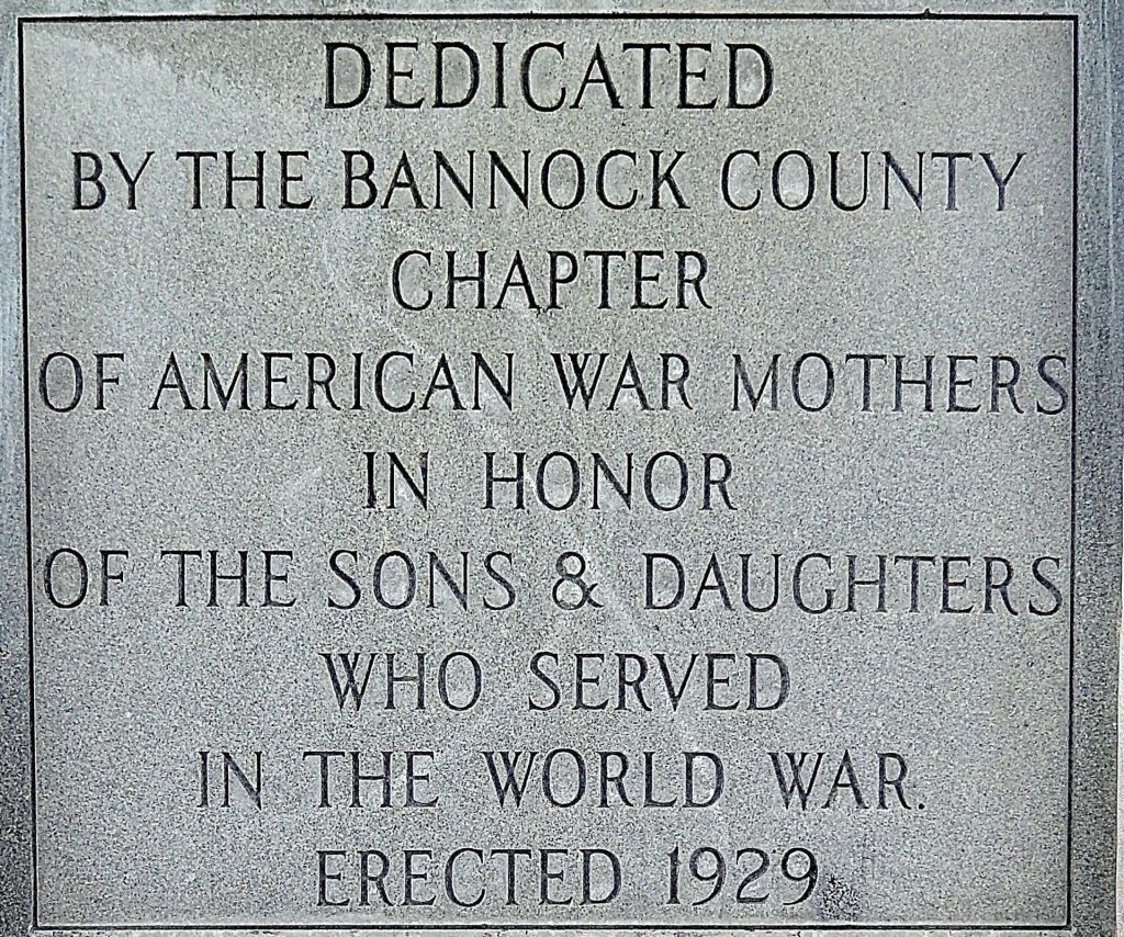 BANNOCK COUNTY WAR VETERANS MEMORIAL STONE A