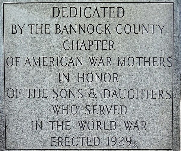 BANNOCK COUNTY WAR VETERANS MEMORIAL STONE B