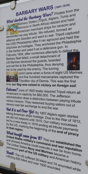 BARBARY WARS (1801-1816) MEMORIAL PLAQUE