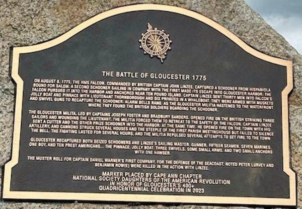 BATTLE OF GLOCESTER 1775 MEMORIAL MARKER