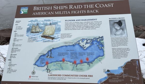 BRITISH SHIPS RAID THE COAST WAR MEMORIAL PANEL