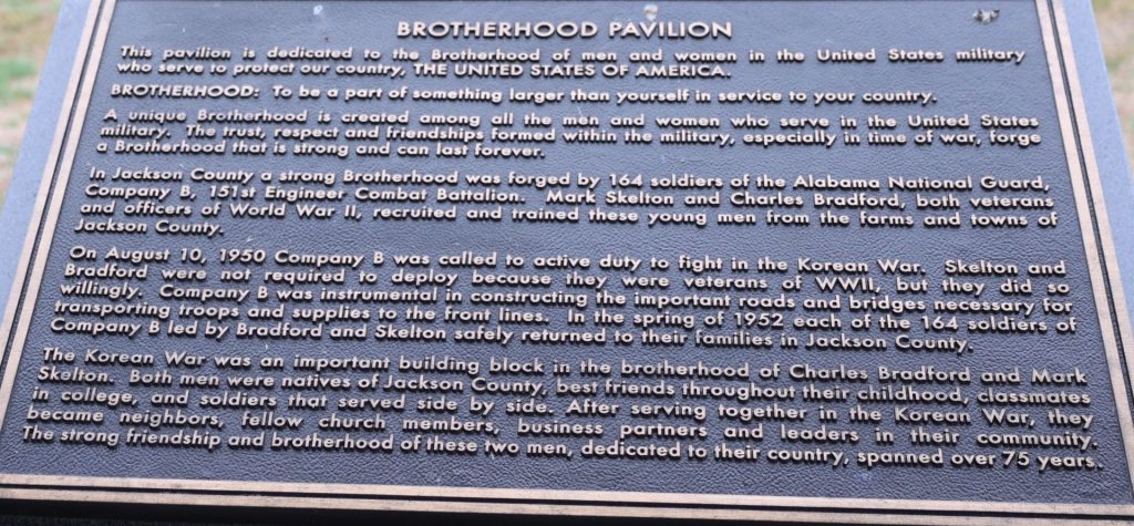 BROTHERHOOD PAVILION MEMORIAL PLAQUE