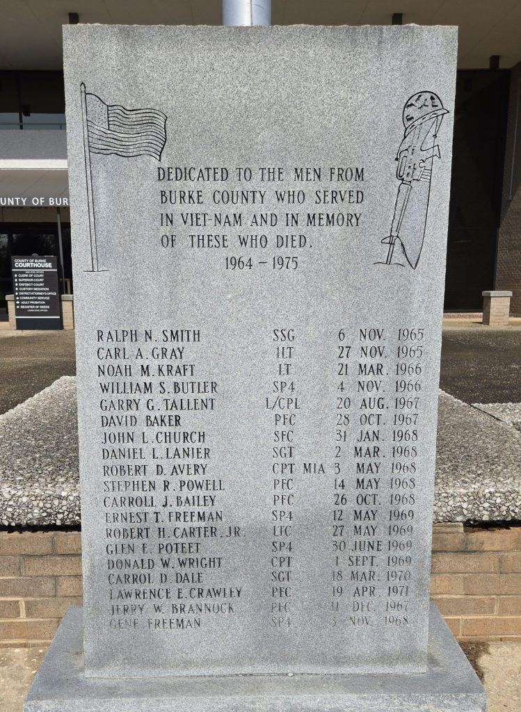 BURKE COUNTY VIET-NAM VETERANS MEMORIAL