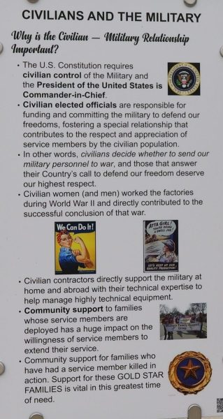 CIVILIANS AND THE MILITARY MEMORIAL PLAQUE