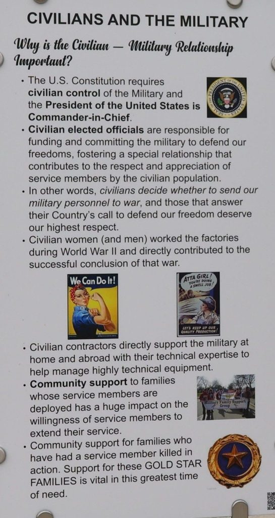 CIVILIANS AND THE MILITARY MEMORIAL PLAQUE