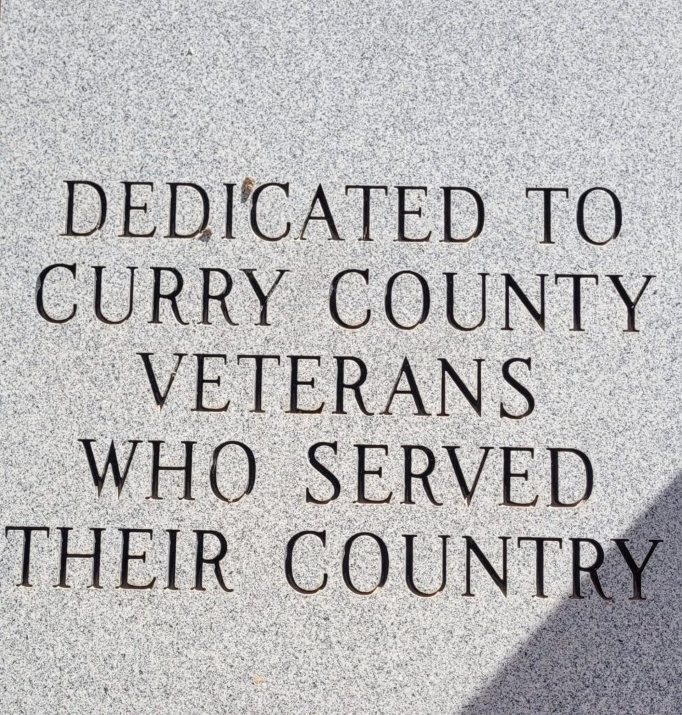 CURRY COUNTY VETERANS MEMORIAL STONE A