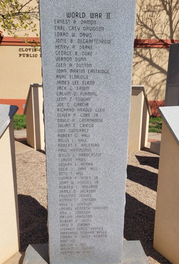 CURRY COUNTY VETERANS MEMORIAL STONE C