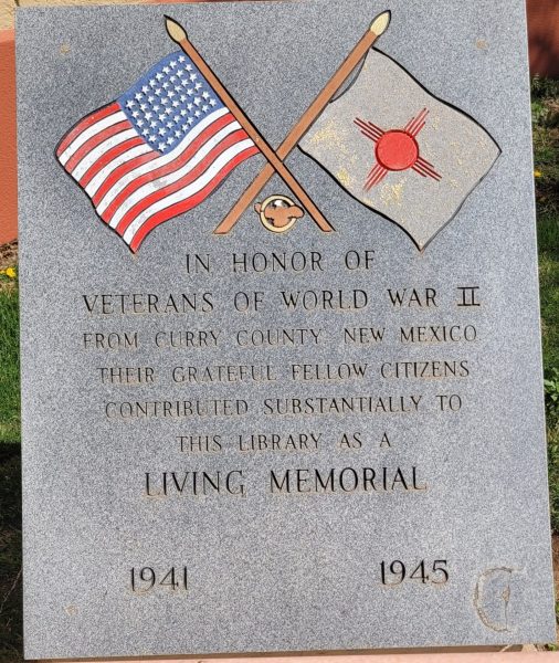 CURRY COUNTY WORLD WAR II LIBRARY MEMORIAL STONE
