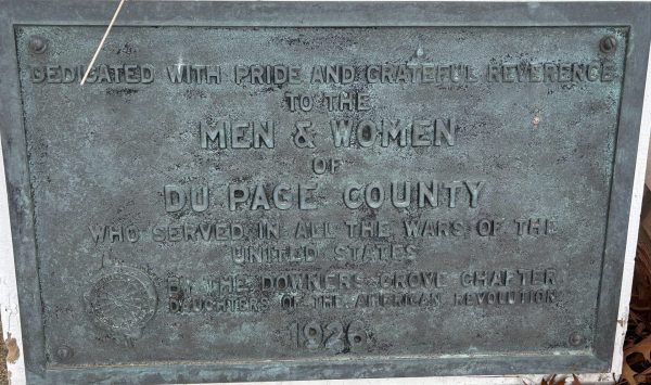 DU PAGE COUNTY VETERANS MEMORIAL PLAQUE