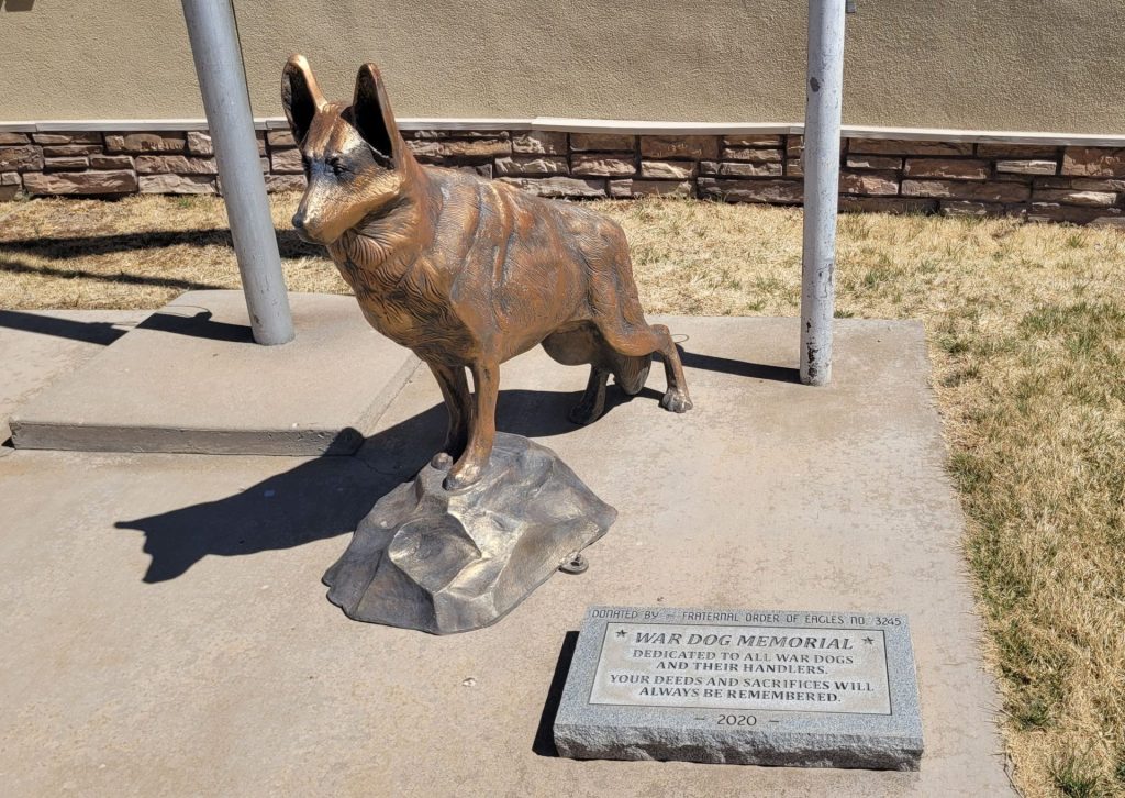 FRATERNAL ORDER OF EAGLES NO. 3245 WAR DOG MEMORIAL