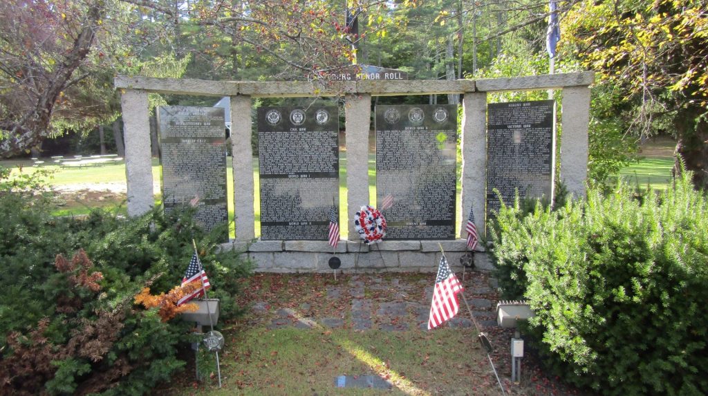 FRYEBURG HONOR ROLL WAR MEMORIAL