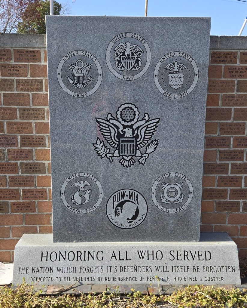 GLEN ALPINE VETERANS MEMORIAL CLOSE-UP