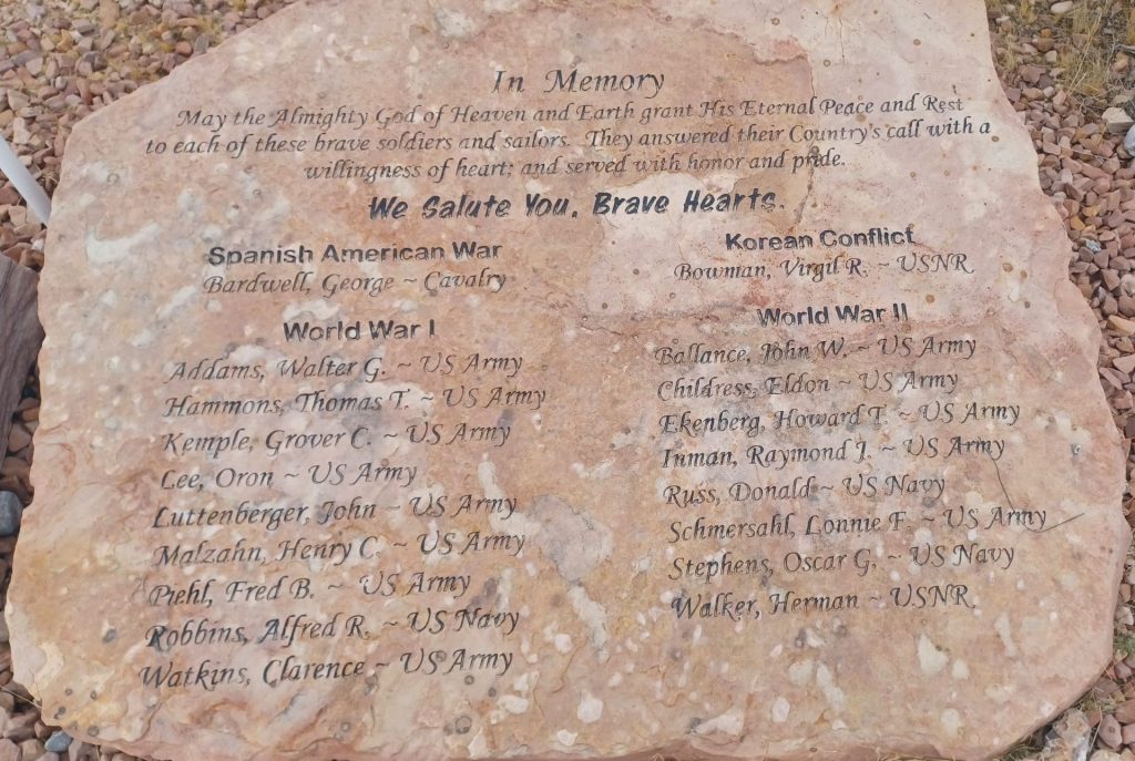 GOODSPRINGS VETERANS MEMORIAL STONE B