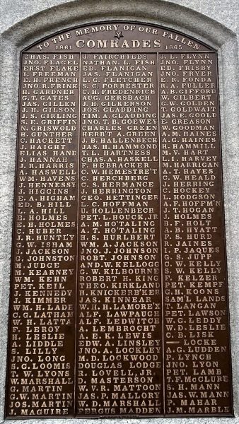 GRAND ARMY OF THE REPUBLIC MEMORIAL 1861-1865 PLAQUE A