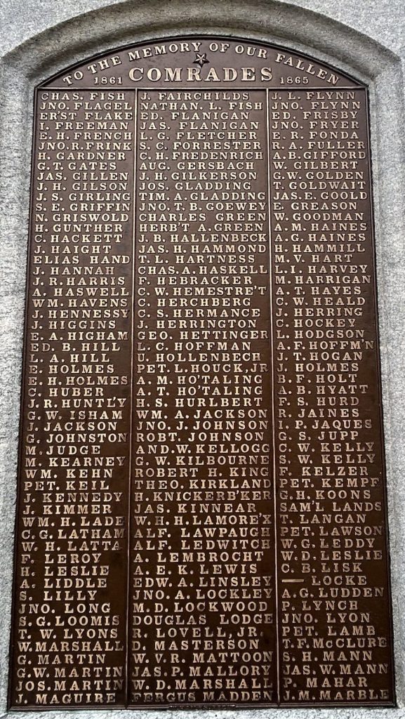 GRAND ARMY OF THE REPUBLIC MEMORIAL 1861-1865 PLAQUE A