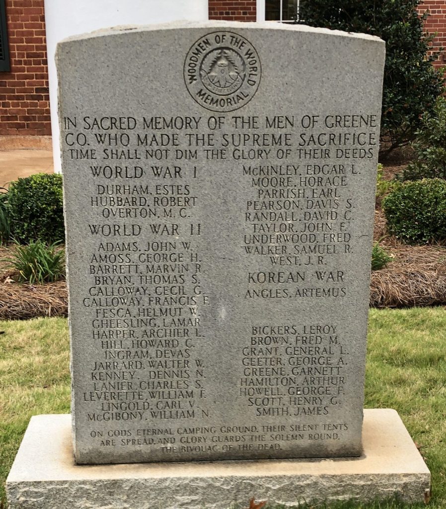 GREENE COUNTY SUPREME SACRIFICE WAR MEMORIAL
