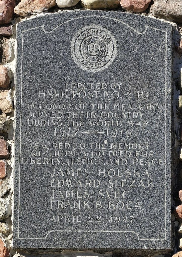 HSSK POST NO. 240 WAR VETERANS MEMORIAL STONE A