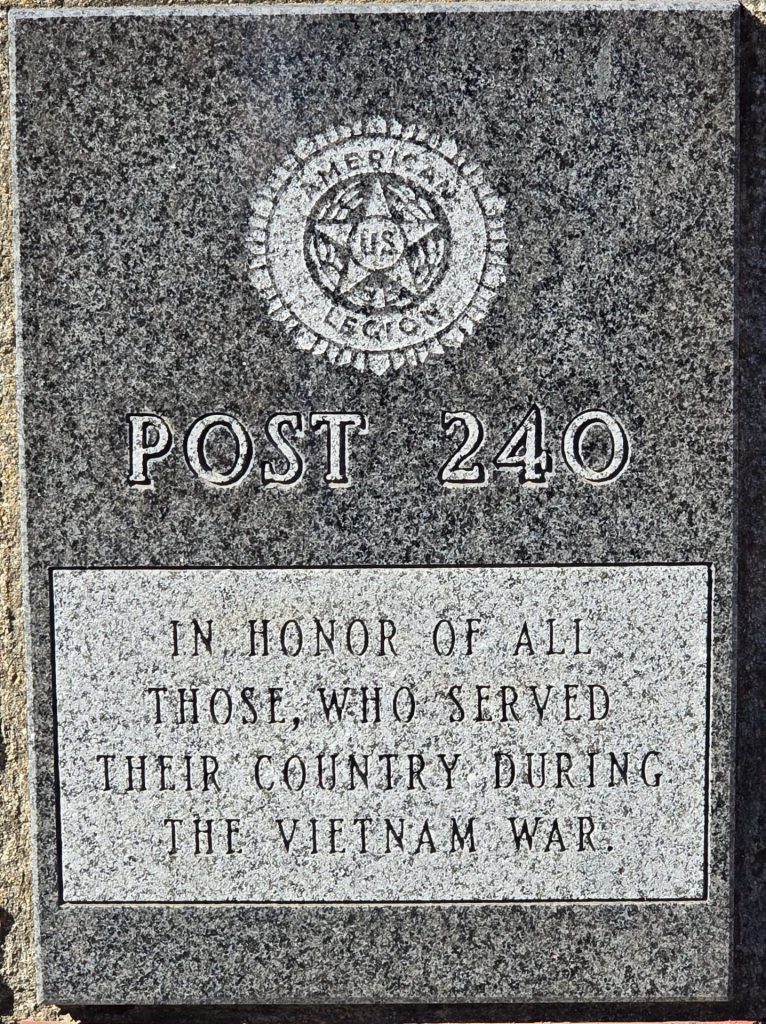 HSSK POST NO. 240 WAR VETERANS MEMORIAL STONE C