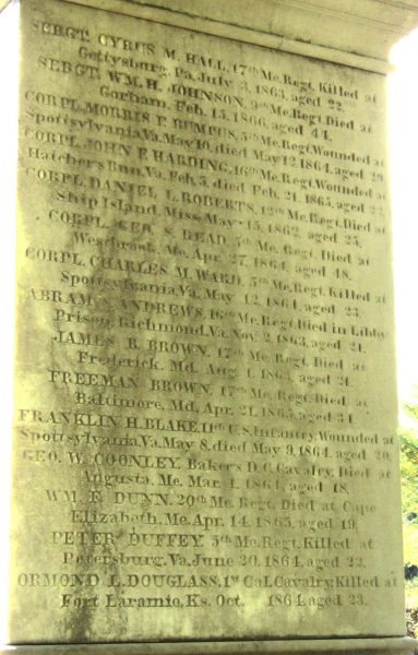 HON. TOPPAN ROBIE CIVIL WAR MEMORIAL STONE B