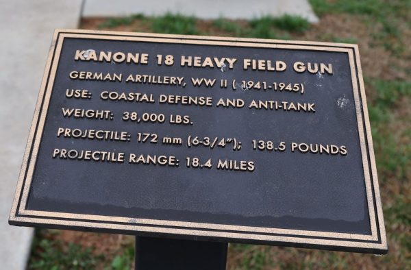 KANONE 18 HEAVY FIELD GUN MEMORIAL PLAQUE