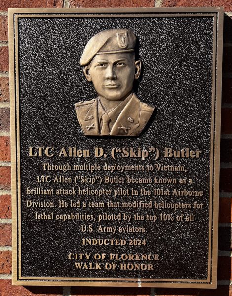 LTC ALLEN D. (“SKIP”) BUTLER WAR MEMORIAL PLAQUE