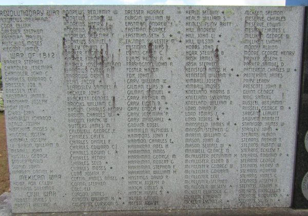 LOVELL ALL VETERANS MEMORIAL STONE A