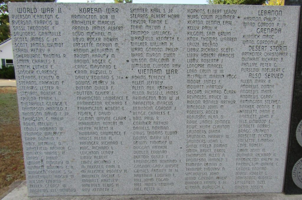LOVELL ALL VETERANS MEMORIAL STONE C