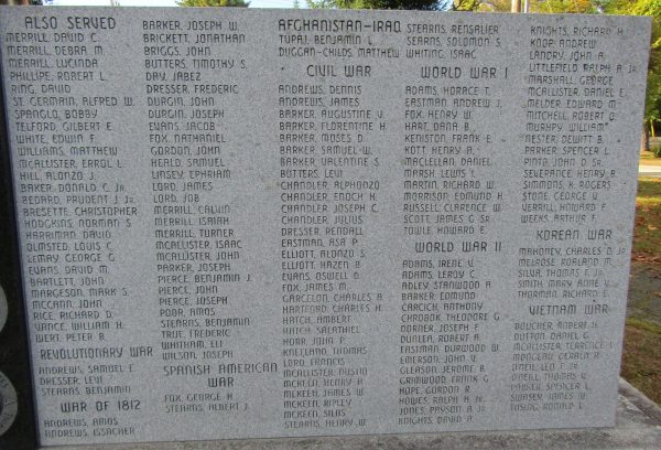 LOVELL ALL VETERANS MEMORIAL STONE D