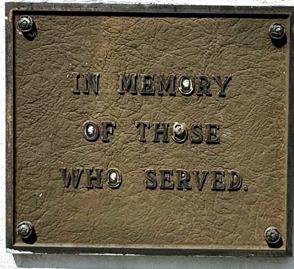 LUTZ VETERANS MEMORIAL PLAQUE A