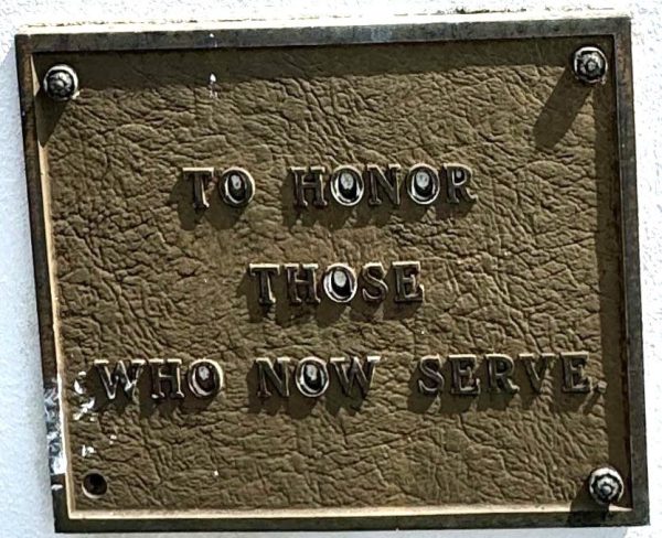 LUTZ VETERANS MEMORIAL PLAQUE B