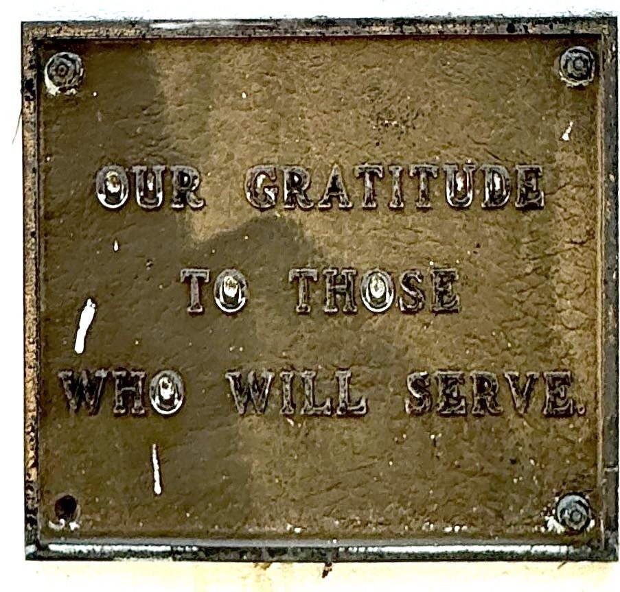 LUTZ VETERANS MEMORIAL PLAQUE C