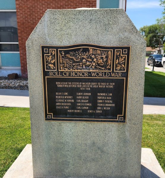 MALHEUR COUNTY ROLL OF HONOR WORLD WAR MEMORIAL
