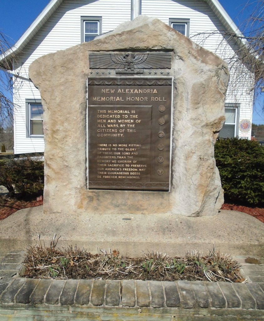 NEW ALEXANDRIA MEMORIAL HONOR ROLL