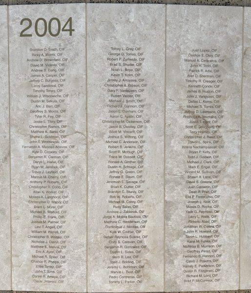 OPERATION ENDURING FREEDOM AND OPERATION IRAQI FREEDOM WAR MEMORIAL STONE D