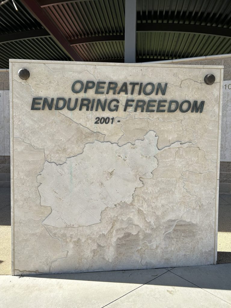OPERATION ENDURING FREEDOM AND OPERATION IRAQI FREEDOM WAR MEMORIAL STONE A