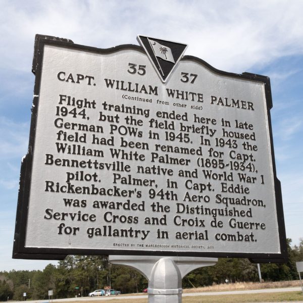 PALMER FIELD/CAPT WILLIAM WHITE PALMER MEMORIAL MARKER FRONT