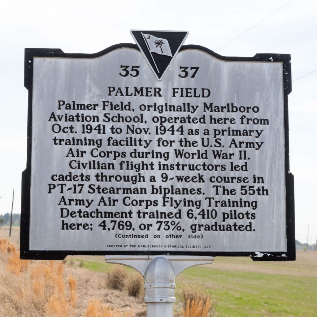 PALMER FIELD/CAPT. WILLIAM WHITE PALMER MEMORIAL MARKER FRONT