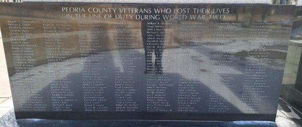 PEORIA COUNTY WORLD WARS MEMORIAL STONE C