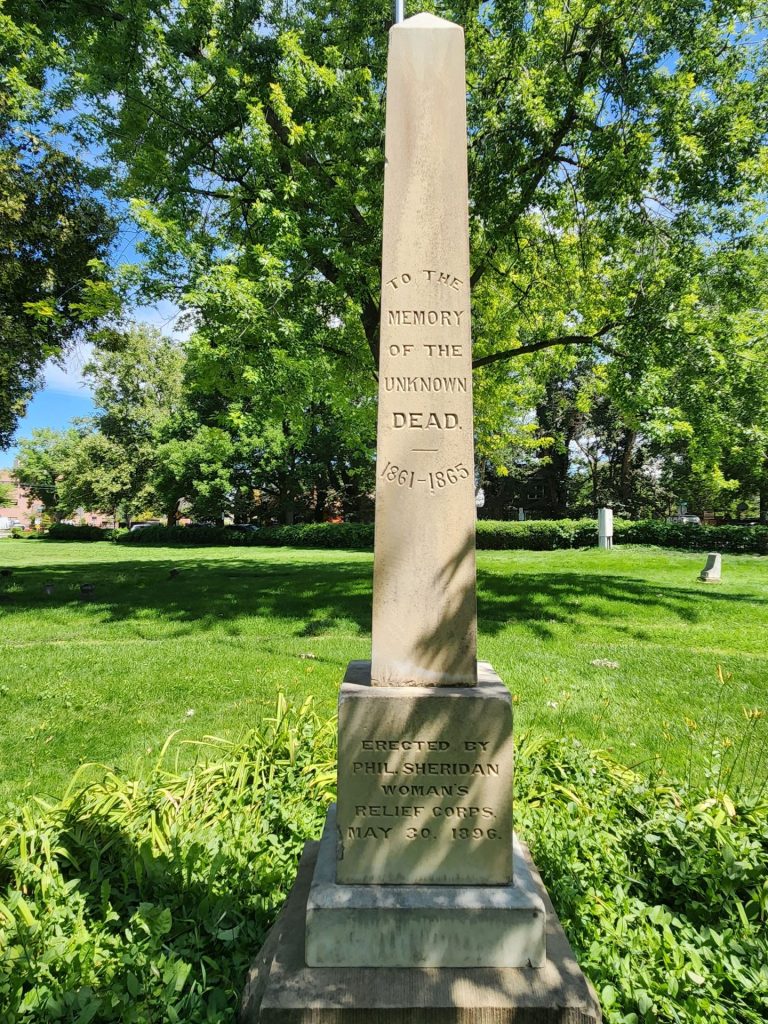 PIONEER CEMETERY UNKNOWN DEAD CIVIL WAR MEMORIAL