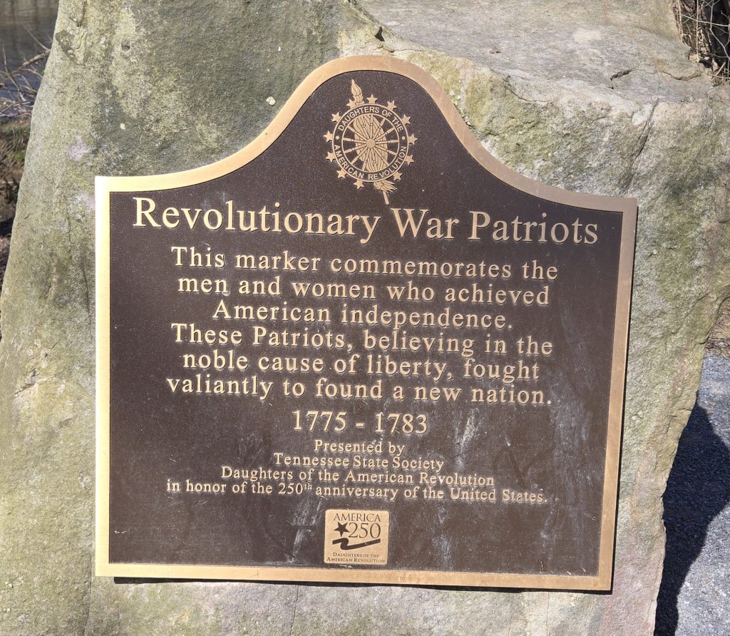 REVOLUTIONARY WAR PATRIOTS MEMORIAL MARKER ELIZABETHTON