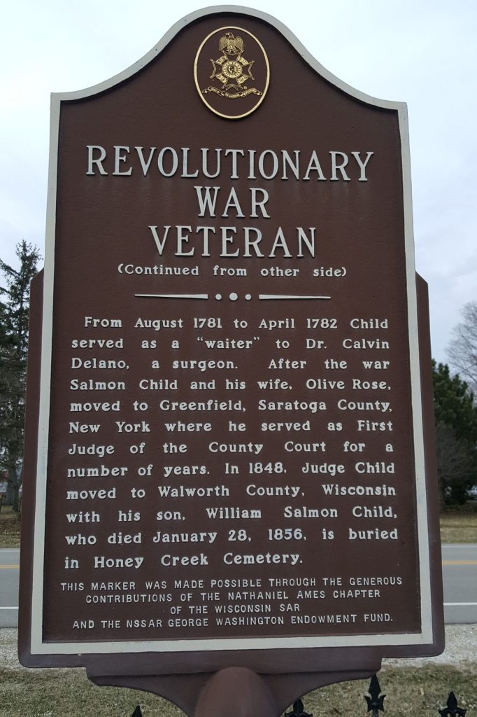 REVOLUTIONARY WAR VETERAN MEMORIAL MARKER BACK BURLINGTION