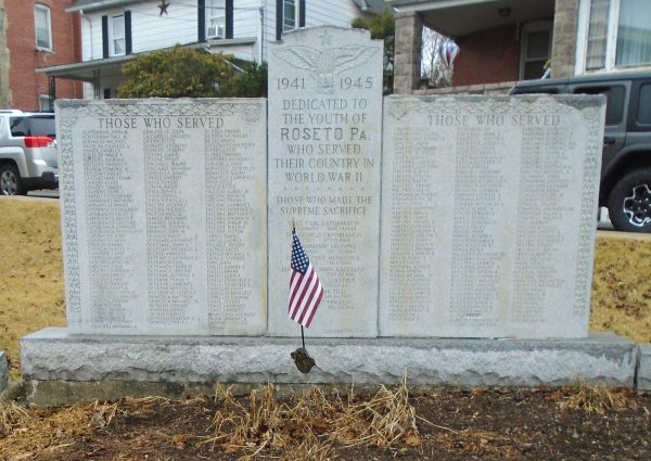 ROSETO, PA WORLD WAR II MEMORIAL