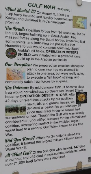 SCOTTSBORO GULF WAR MEMORIAL PLAQUE