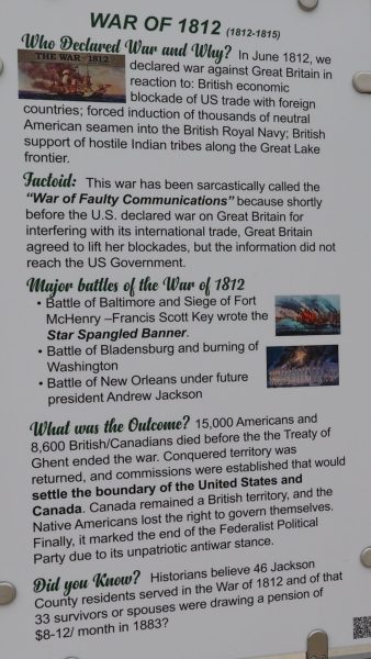 SCOTTSBORO WAR OF 1812 MEMORIAL PLAQUE