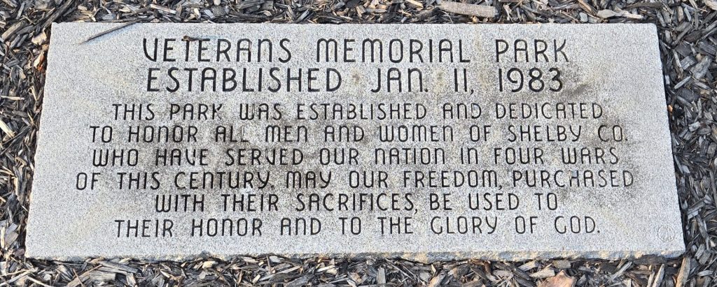 SHELBYVILLE VETERANS MEMORIAL PARK TABLET