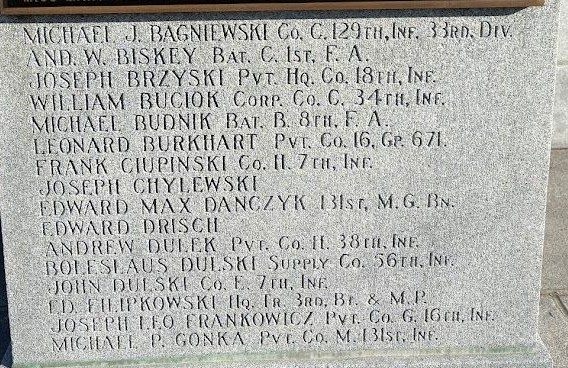 ST. ADALBERT’S CEMETERY WORLD WAR VETERANS MEMORIAL STONE A