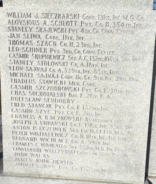 ST. ADALBERT’S CEMETERY WORLD WAR VETERANS MEMORIAL STONE C