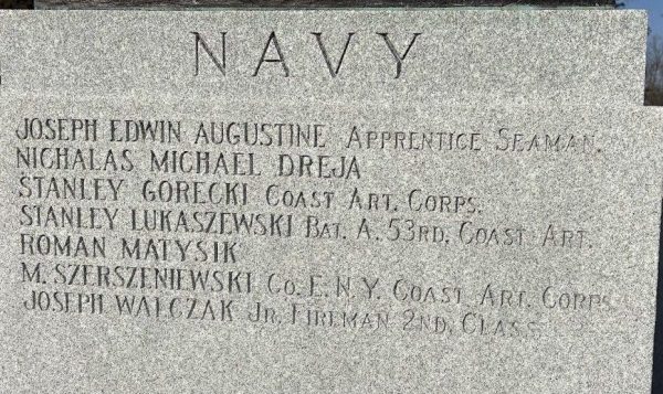 ST. ADALBERT’S CEMETERY WORLD WAR VETERANS MEMORIAL STONE D