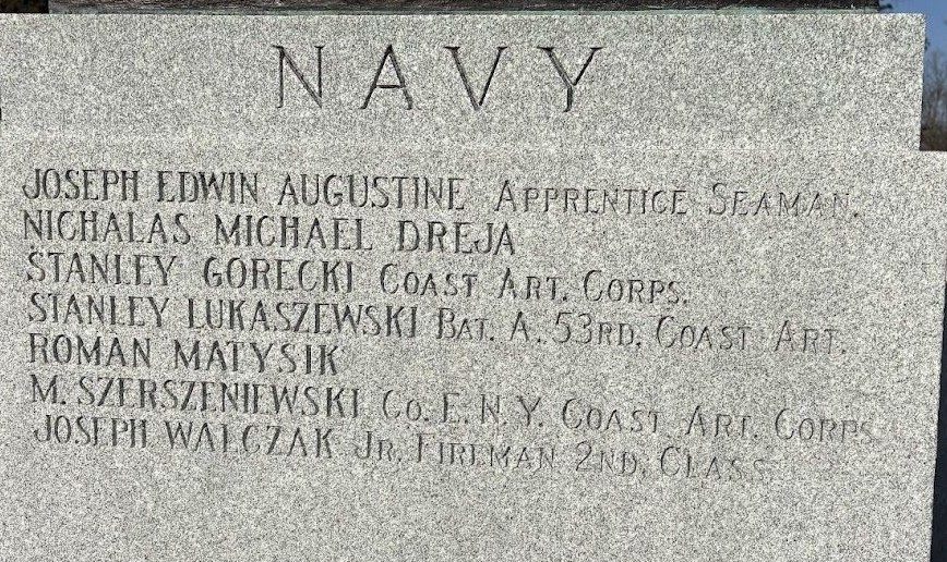 ST. ADALBERT’S CEMETERY WORLD WAR VETERANS MEMORIAL STONE D